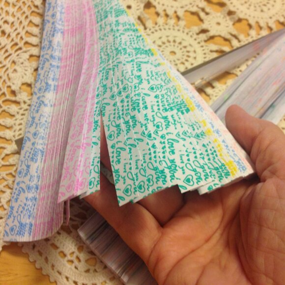 origami / quilling paper strips bundle, i love you - Picture 4 of 7